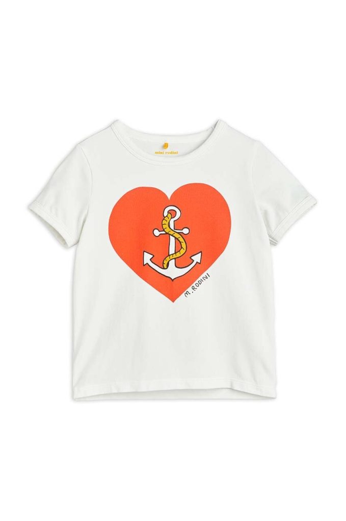 Mini Rodini tricou copii culoarea alb