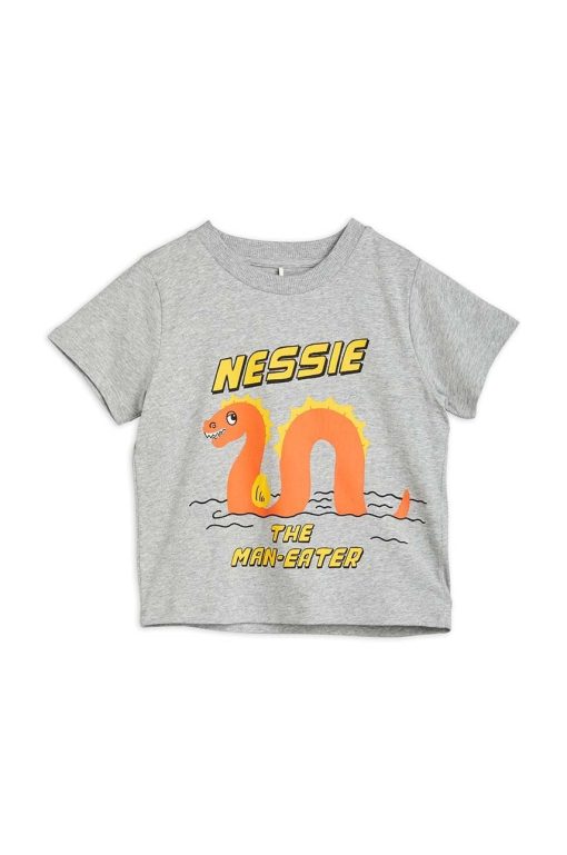 Mini Rodini tricou copii culoarea gri