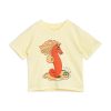 Mini Rodini tricou de bumbac pentru copii culoarea galben