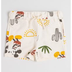 PPantaloni scurti de bumbac cu imprimeu Mickey Mouse-BAIETI/IMBRACAMINTE/Sorturi-IMBRACAMINTE/Sorturi