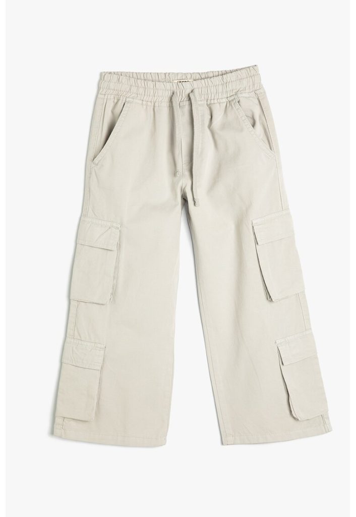 Pantaloni cargo cu snur in talie-FETE/IMBRACAMINTE/Blugi-IMBRACAMINTE/Blugi