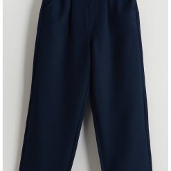 Pantaloni conici cu talie elastica-FETE/IMBRACAMINTE/Blugi-IMBRACAMINTE/Blugi