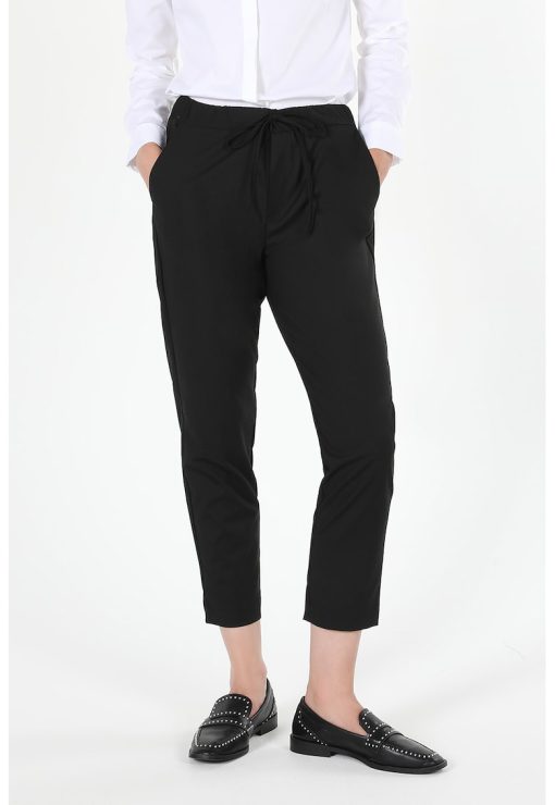 Pantaloni crop cu buzunare laterale-FEMEI/IMBRACAMINTE/Pantaloni si colanti-IMBRACAMINTE/Pantaloni si colanti