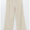Pantaloni crop cu croiala ampla si talie ajustabila-FEMEI/IMBRACAMINTE/Pantaloni si colanti-IMBRACAMINTE/Pantaloni si colanti