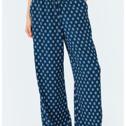 Pantaloni cu croiala ampla si snur de ajustare-FEMEI/IMBRACAMINTE/Pantaloni si colanti-IMBRACAMINTE/Pantaloni si colanti