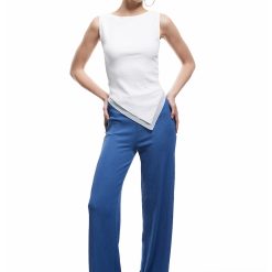 Pantaloni cu snur si croiala ampla-FEMEI/IMBRACAMINTE/Pantaloni si colanti-IMBRACAMINTE/Pantaloni si colanti