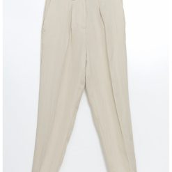 Pantaloni cu talie inalta si buzunare oblice-FEMEI/IMBRACAMINTE/Pantaloni si colanti-IMBRACAMINTE/Pantaloni si colanti