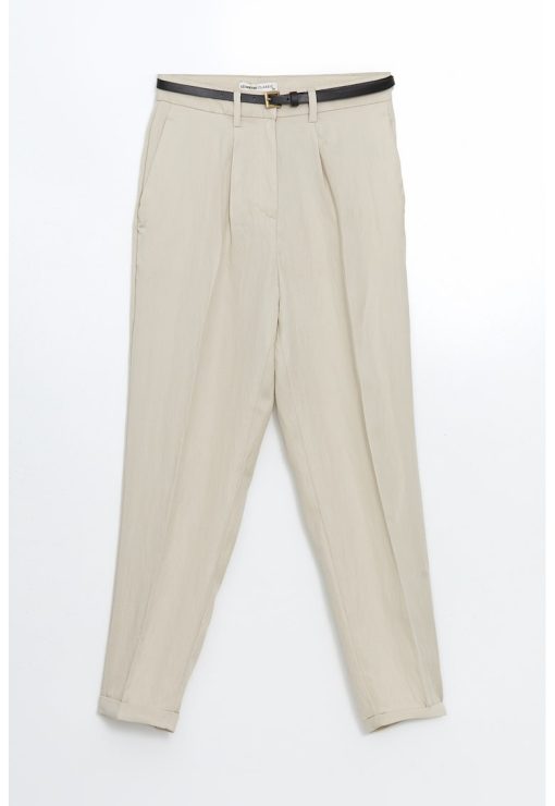 Pantaloni cu talie inalta si buzunare oblice-FEMEI/IMBRACAMINTE/Pantaloni si colanti-IMBRACAMINTE/Pantaloni si colanti