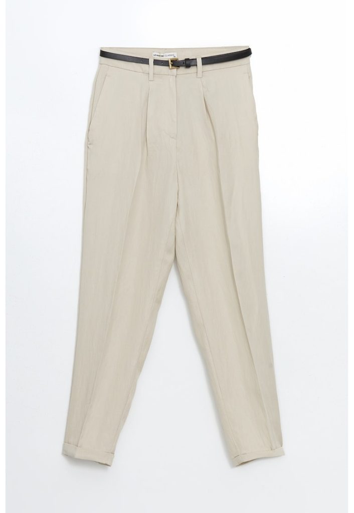 Pantaloni cu talie inalta si buzunare oblice-FEMEI/IMBRACAMINTE/Pantaloni si colanti-IMBRACAMINTE/Pantaloni si colanti
