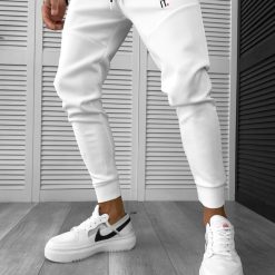 Pantaloni de trening alb cu mic defect DEF750 D4-5.2-Pantaloni > Pantaloni de trening
