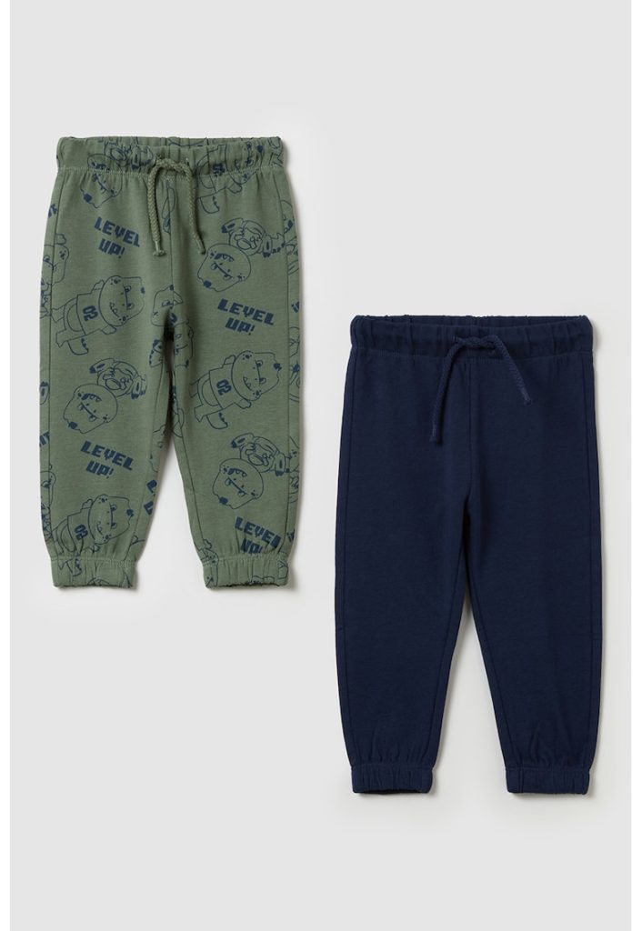 Pantaloni de trening din bumbac cu snur in talie - 2 perechi-BAIETI/IMBRACAMINTE/Blugi-IMBRACAMINTE/Blugi