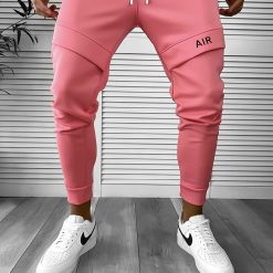 Pantaloni de trening roz conici 12360 D4-1.4-Pantaloni > Pantaloni de trening