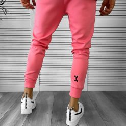 Pantaloni de trening roz  silon  conici 12379 D2-4.1-Pantaloni > Pantaloni de trening