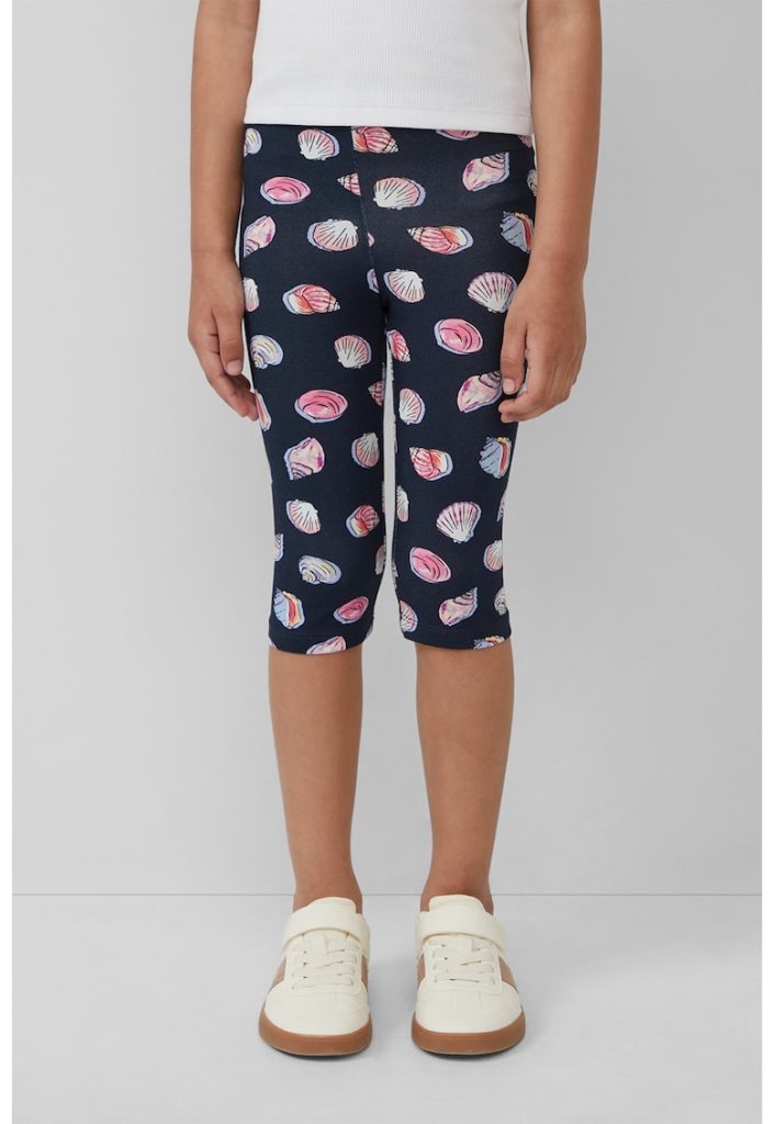 Pantaloni din amestec de bumbac cu imprimeu-FETE/IMBRACAMINTE/Blugi-IMBRACAMINTE/Blugi