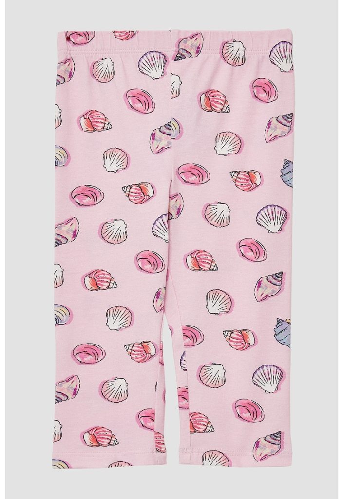 Pantaloni din amestec de bumbac cu imprimeu-FETE/IMBRACAMINTE/Blugi-IMBRACAMINTE/Blugi