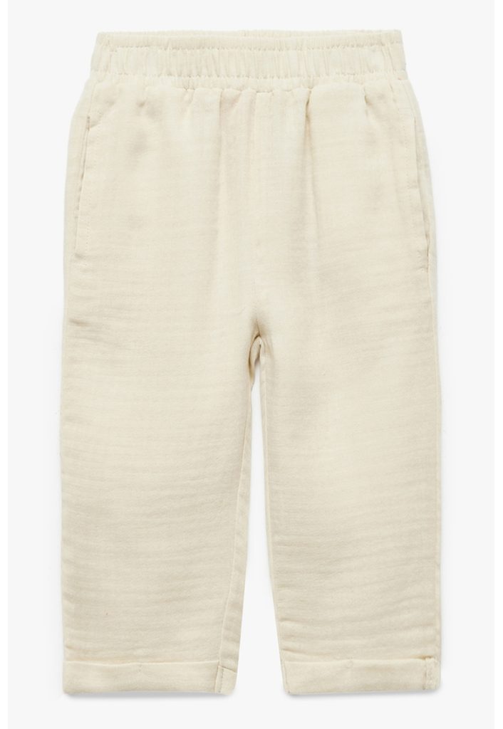 Pantaloni din bumbac cu talie elastica-BAIETI/IMBRACAMINTE/Blugi-IMBRACAMINTE/Blugi