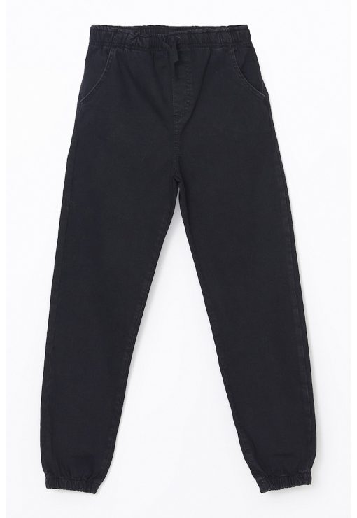 Pantaloni jogger de denim - cu snur-BAIETI/IMBRACAMINTE/Blugi-IMBRACAMINTE/Blugi