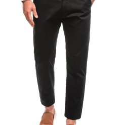 Pantaloni regular fit din amestec de bumbac-BARBATI/IMBRACAMINTE/Pantaloni si colanti-IMBRACAMINTE/Pantaloni si colanti