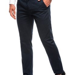 Pantaloni regular fit din amestec de bumbac-BARBATI/IMBRACAMINTE/Pantaloni si colanti-IMBRACAMINTE/Pantaloni si colanti