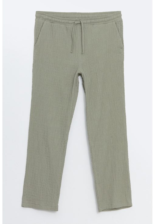 Pantaloni relaxed fit cu talie ajustabila-FEMEI/IMBRACAMINTE/Pantaloni si colanti-IMBRACAMINTE/Pantaloni si colanti
