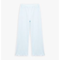 Pantaloni relaxed fit cu terminatii valurite-FETE/IMBRACAMINTE/Blugi-IMBRACAMINTE/Blugi