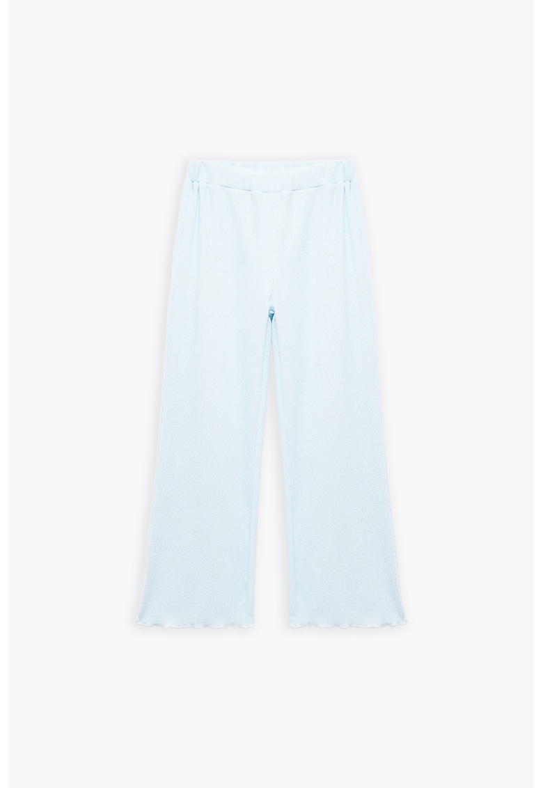 Pantaloni relaxed fit cu terminatii valurite-FETE/IMBRACAMINTE/Blugi-IMBRACAMINTE/Blugi