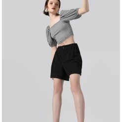 Pantaloni scurti cu buzunare laterale-FEMEI/IMBRACAMINTE/Pantaloni si colanti-IMBRACAMINTE/Pantaloni si colanti