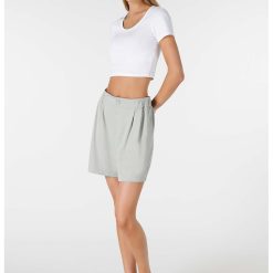 Pantaloni scurti cu buzunare laterale-FEMEI/IMBRACAMINTE/Pantaloni si colanti-IMBRACAMINTE/Pantaloni si colanti