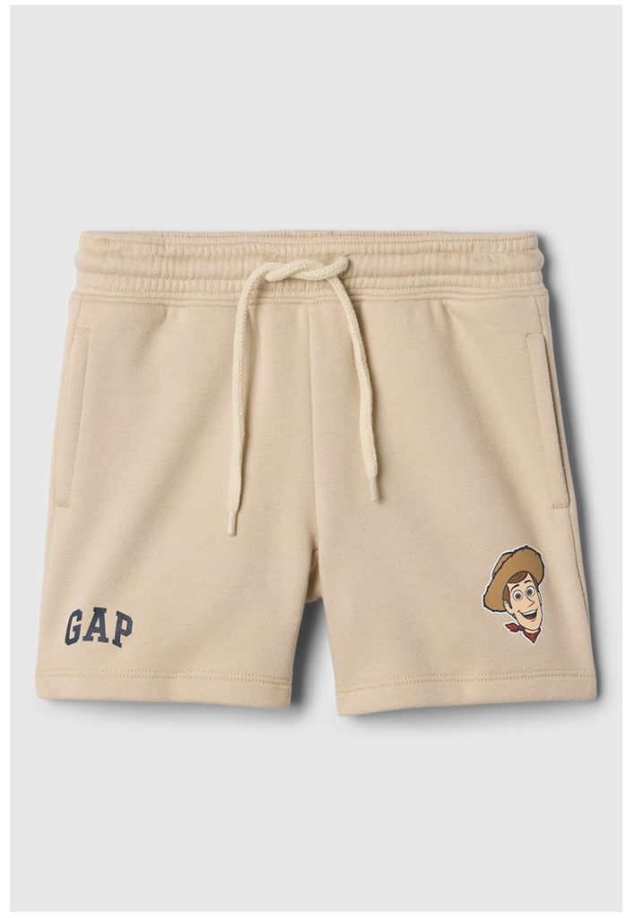 Pantaloni scurti cu imprimeu logo si snur-FETE/IMBRACAMINTE/Sorturi-IMBRACAMINTE/Sorturi
