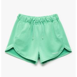 Pantaloni scurti cu model uni si snururi de ajustare-FETE/IMBRACAMINTE/Sorturi-IMBRACAMINTE/Sorturi