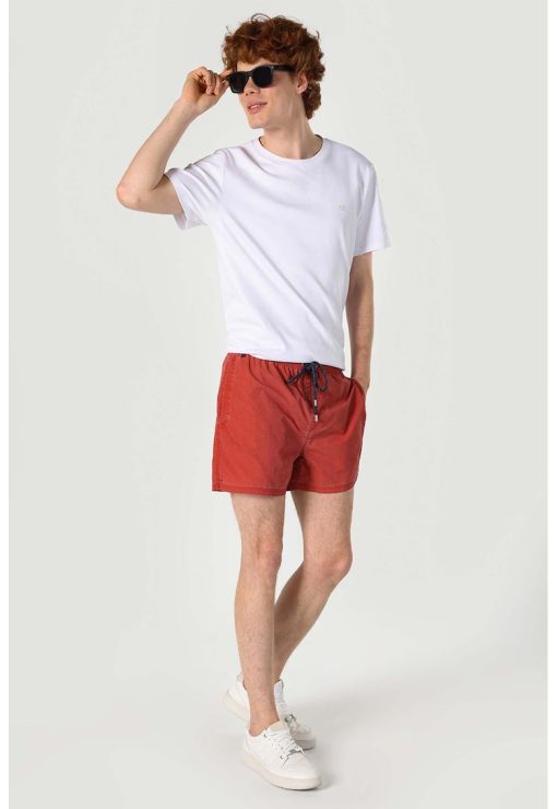 Pantaloni scurti cu snur in talie-BARBATI/IMBRACAMINTE/Pantaloni si colanti-IMBRACAMINTE/Pantaloni si colanti