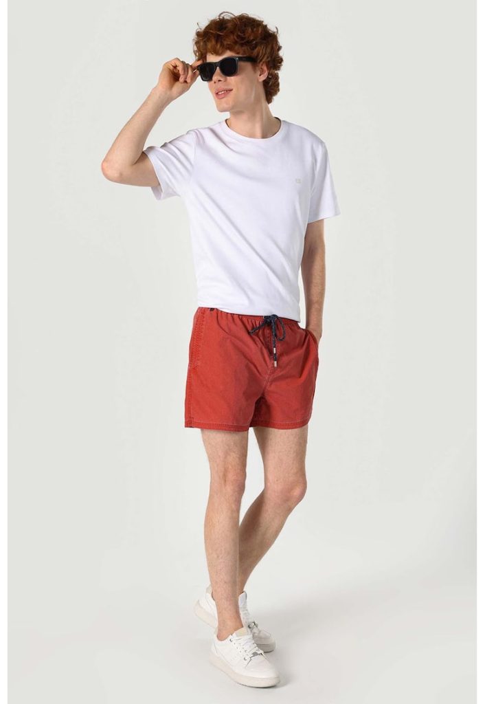 Pantaloni scurti cu snur in talie-BARBATI/IMBRACAMINTE/Pantaloni si colanti-IMBRACAMINTE/Pantaloni si colanti