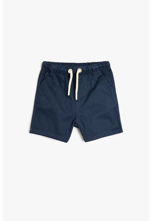 Pantaloni scurti cu snur si buzunare oblice-BAIETI/IMBRACAMINTE/Sorturi-IMBRACAMINTE/Sorturi