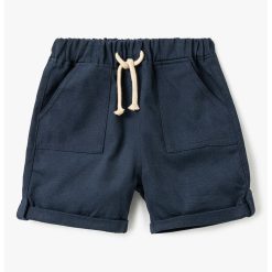 Pantaloni scurti cu snur si buzunare oblice-BAIETI/IMBRACAMINTE/Sorturi-IMBRACAMINTE/Sorturi