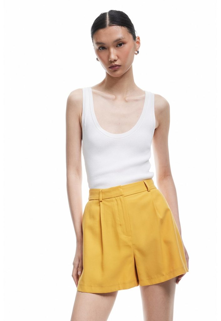 Pantaloni scurti cu talie inalta-FEMEI/IMBRACAMINTE/Pantaloni si colanti-IMBRACAMINTE/Pantaloni si colanti