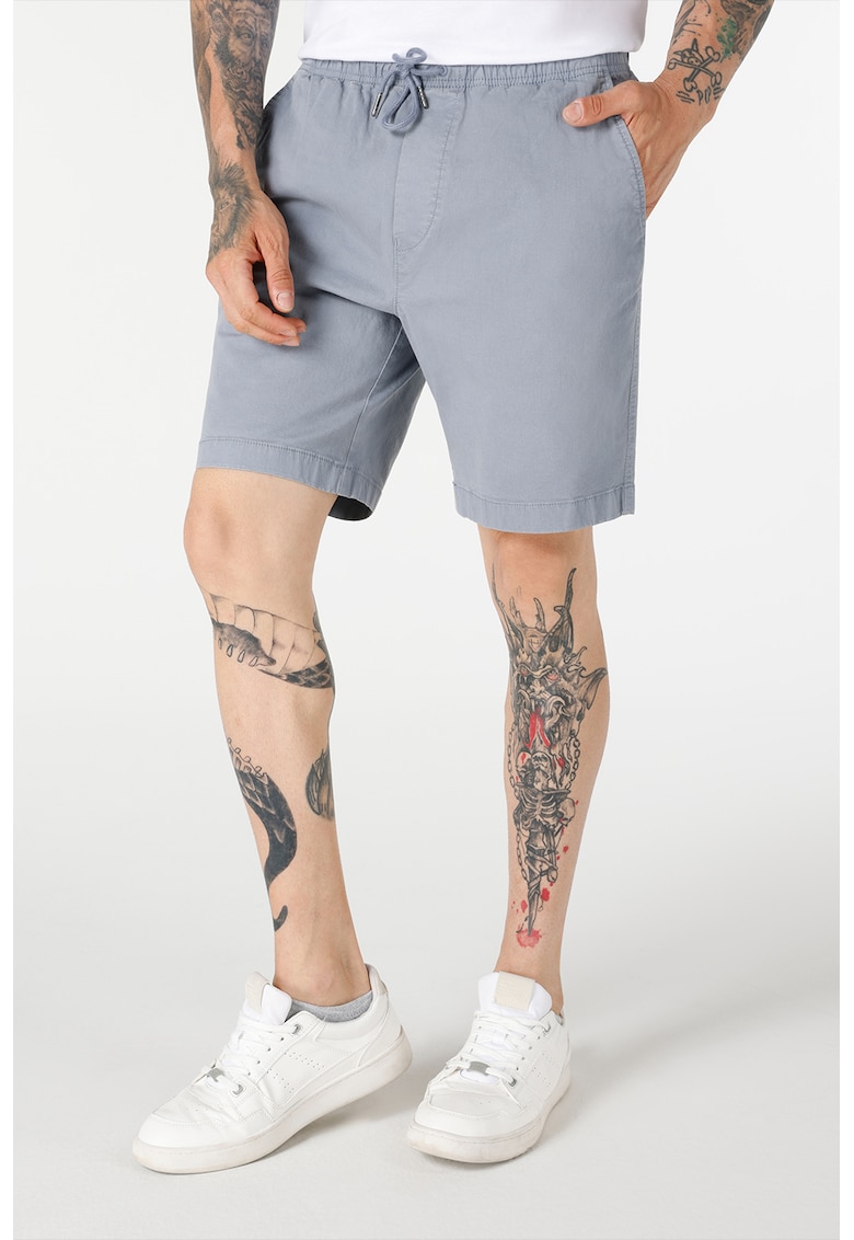 Pantaloni scurti cu talie mede si snur-BARBATI/IMBRACAMINTE/Pantaloni si colanti-IMBRACAMINTE/Pantaloni si colanti