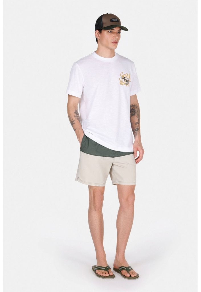 Pantaloni scurti de baie cu design in doua nuante-BARBATI/IMBRACAMINTE/Costume de baie-IMBRACAMINTE/Costume de baie