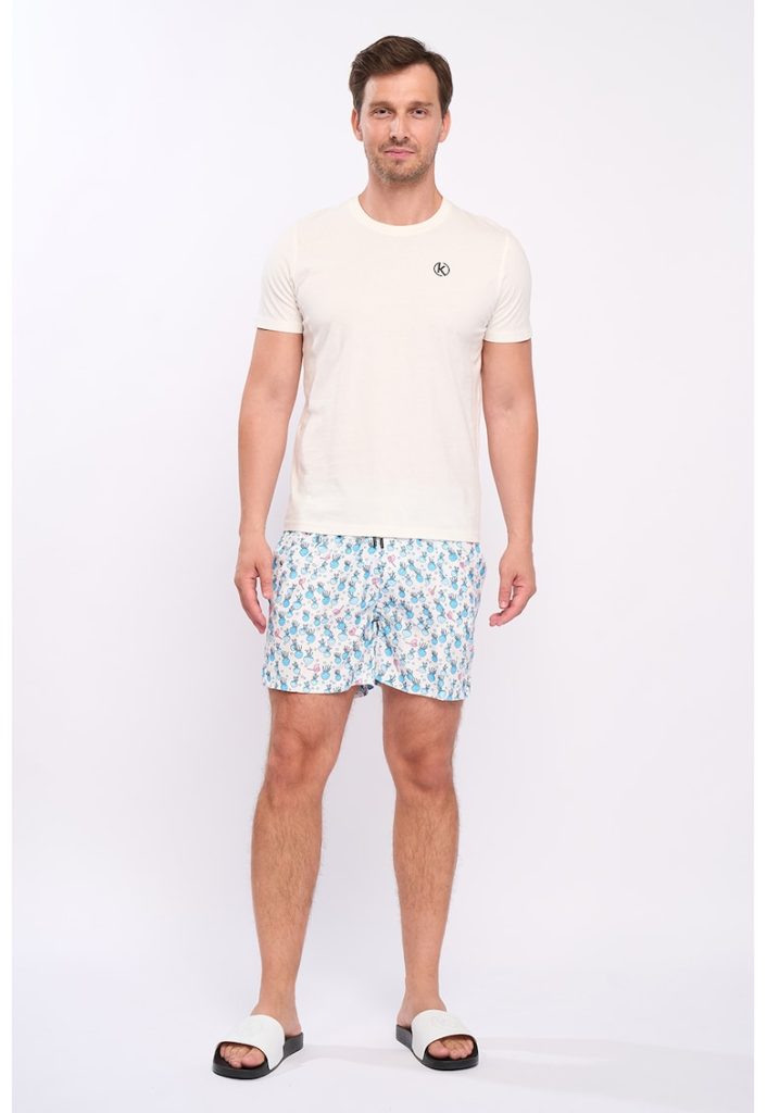 Pantaloni scurti de baie cu imprimeu-BARBATI/IMBRACAMINTE/Costume de baie-IMBRACAMINTE/Costume de baie