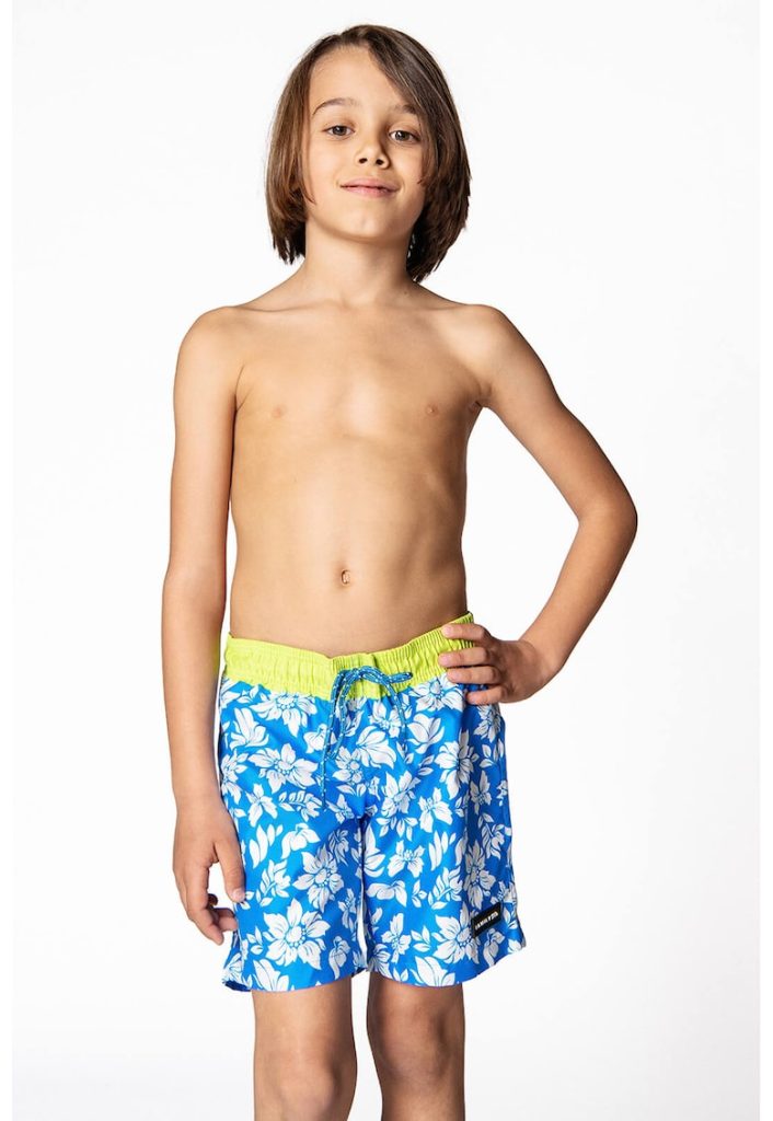 Pantaloni scurti de baie cu imprimeu tropical-BAIETI/IMBRACAMINTE/Costume de baie-IMBRACAMINTE/Costume de baie