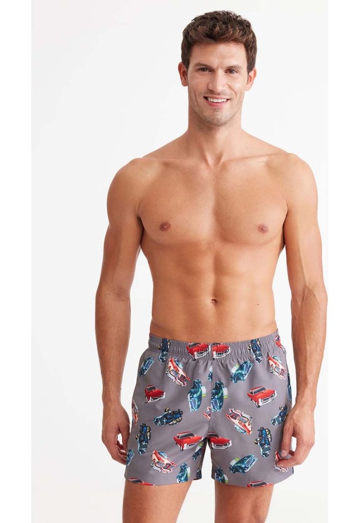 Pantaloni scurti de baie cu model-BARBATI/IMBRACAMINTE/Costume de baie-IMBRACAMINTE/Costume de baie
