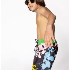 Pantaloni scurti de baie cu model floral-BAIETI/IMBRACAMINTE/Costume de baie-IMBRACAMINTE/Costume de baie