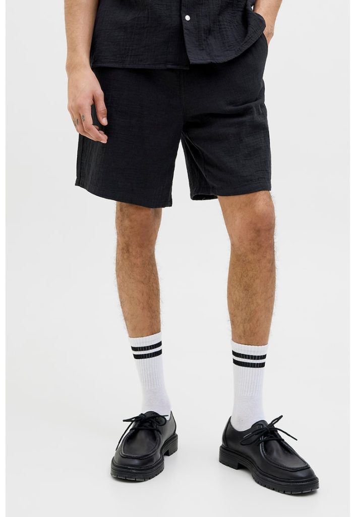 Pantaloni scurti de bumbac cu buzunare-BARBATI/IMBRACAMINTE/Pantaloni si colanti-IMBRACAMINTE/Pantaloni si colanti