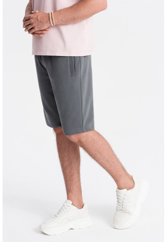 Pantaloni scurti de bumbac cu talie ajustabila-BARBATI/IMBRACAMINTE/Pantaloni si colanti-IMBRACAMINTE/Pantaloni si colanti