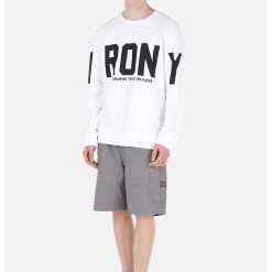 Pantaloni scurti de bumbac cu talie medie si buzunare multiple-BARBATI/IMBRACAMINTE/Pantaloni si colanti-IMBRACAMINTE/Pantaloni si colanti