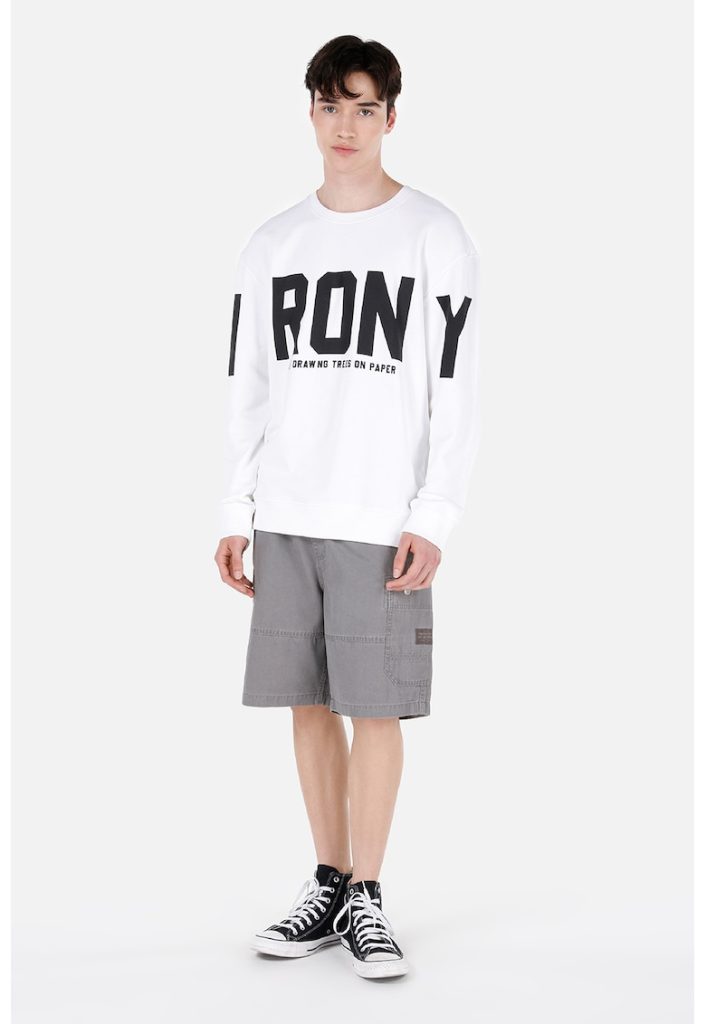 Pantaloni scurti de bumbac cu talie medie si buzunare multiple-BARBATI/IMBRACAMINTE/Pantaloni si colanti-IMBRACAMINTE/Pantaloni si colanti