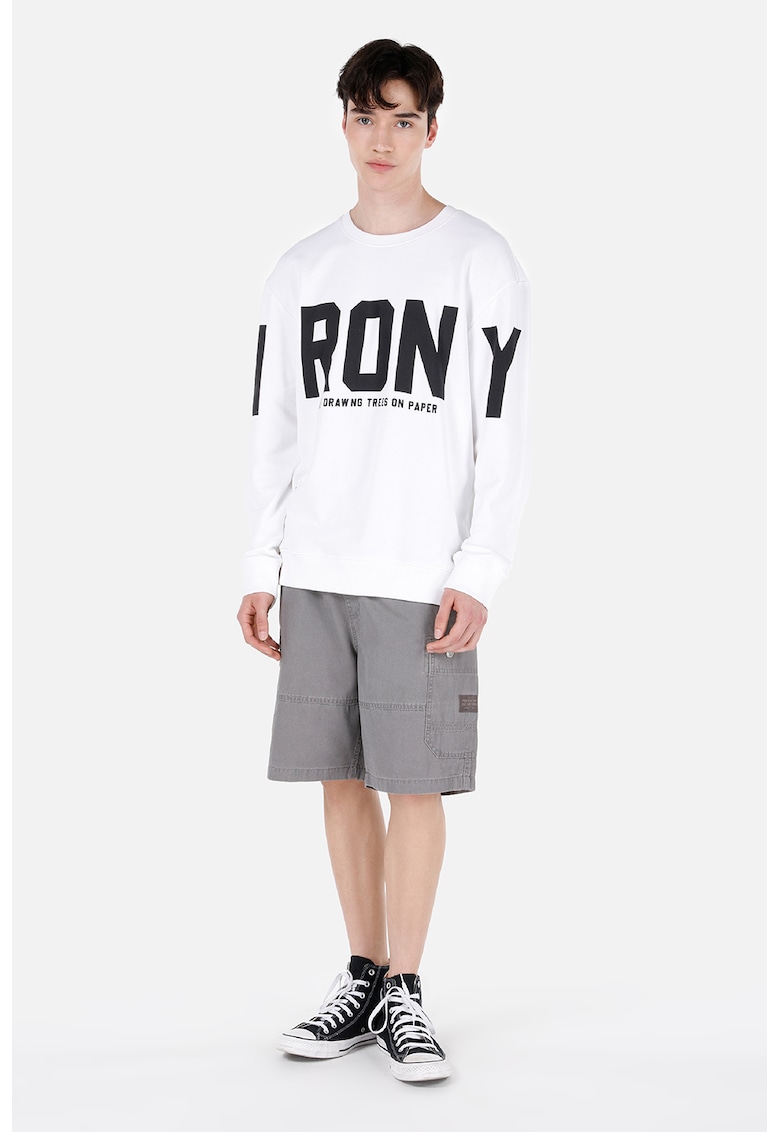 Pantaloni scurti de bumbac cu talie medie si buzunare multiple-BARBATI/IMBRACAMINTE/Pantaloni si colanti-IMBRACAMINTE/Pantaloni si colanti