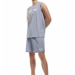 Pantaloni scurti de trening cu snur pentru ajustare-BARBATI/IMBRACAMINTE/Pantaloni si colanti-IMBRACAMINTE/Pantaloni si colanti