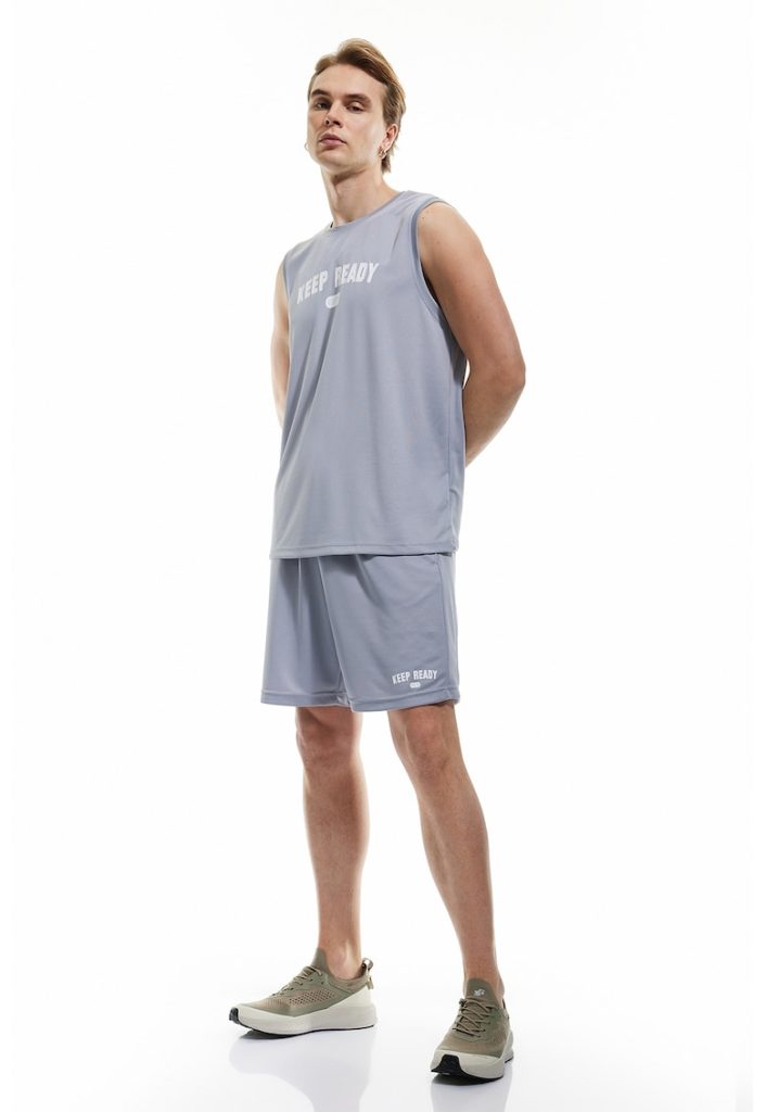 Pantaloni scurti de trening cu snur pentru ajustare-BARBATI/IMBRACAMINTE/Pantaloni si colanti-IMBRACAMINTE/Pantaloni si colanti