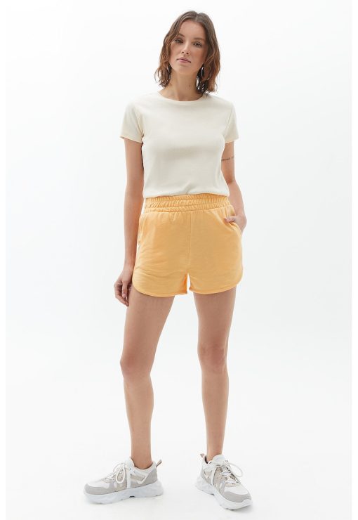 Pantaloni scurti din amestec de bumbac-FEMEI/IMBRACAMINTE/Pantaloni si colanti-IMBRACAMINTE/Pantaloni si colanti
