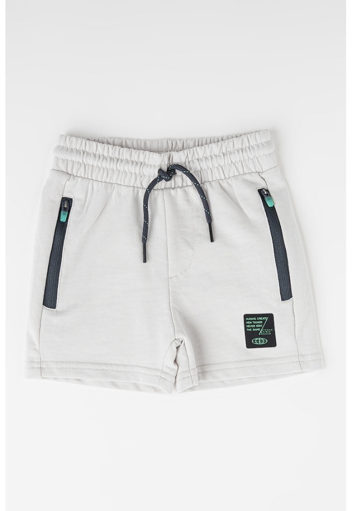 Pantaloni scurti din amestec de bumbac su snururi-BAIETI/IMBRACAMINTE/Sorturi-IMBRACAMINTE/Sorturi